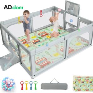 Veliko igralište za bebe sa prozračnom mrežicom i vratima sa patent zatvaračem